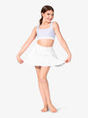 White Pleated High Waist 7" Skort