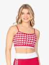 Heart Print Camisole Crop Top