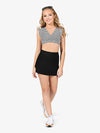 Women's High-Waisted Black Ruffle Skort