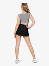 Women's High-Waisted Black Ruffle Skort