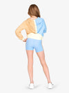 Light blue color block 5” biker shorts