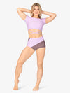 Pink Two-Tone Boy Cut Briefs for Women