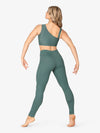 Green High Waist Full Length Leggings for Women