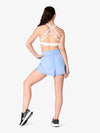 Blue high waist biker shorts for women