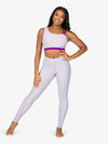 Women's high waist leggings featuring ribbed texture and convenient side pocket