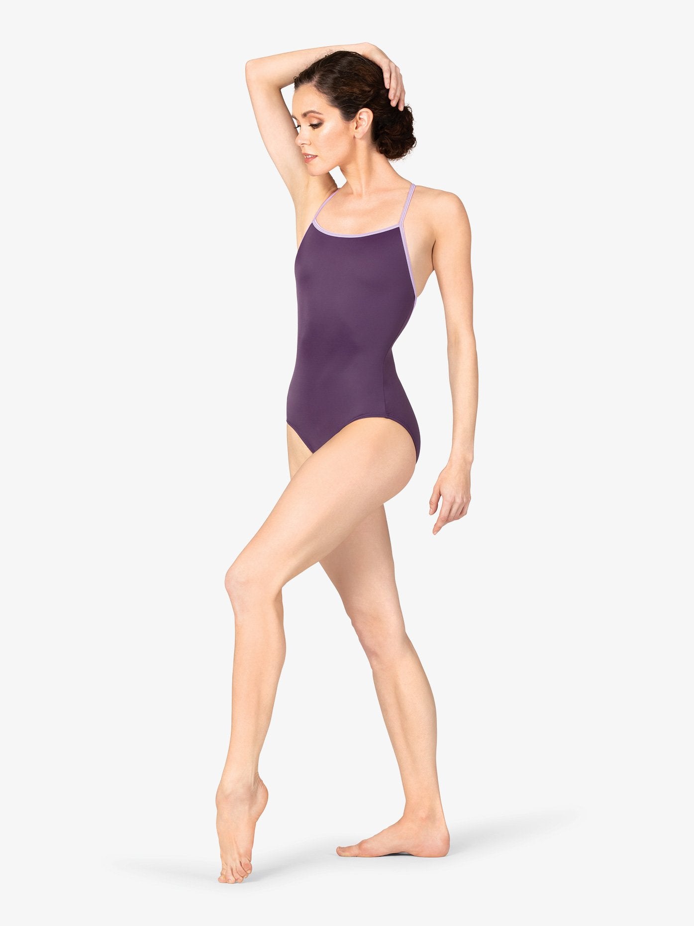 M2 Girls Strappy Back Purple Leotard