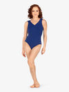 M2 Womens V-Neck Tank Blue Leotard