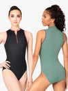 M2 Womens High Neck Front Zip Leotard