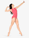 M2 Womens High Neck Front Zip Coral Leotard