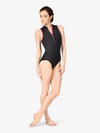 M2 Womens High Neck Front Zip Black Leotard