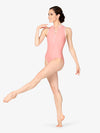 M2 Womens Tank Pink Leotard with Front Zip