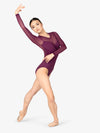 M2 Womens Long Sleeve Plum Leotard