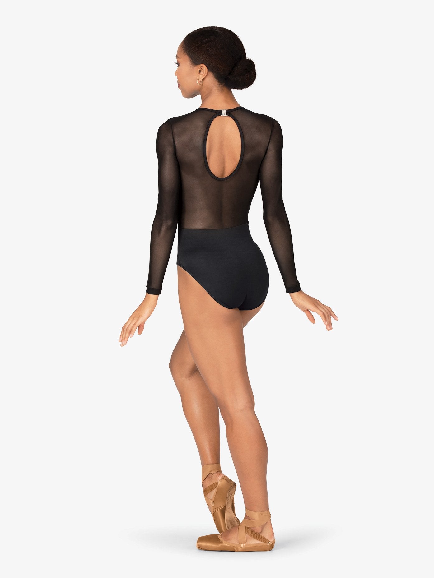 M2 Womens Long Sleeve Black Leotard