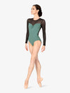 M2 Womens Long Sleeve Green Leotard