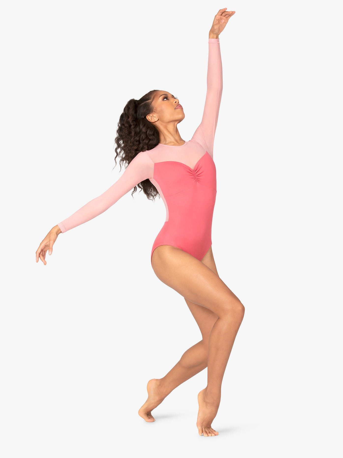 M2 Womens Long Sleeve Coral Leotard