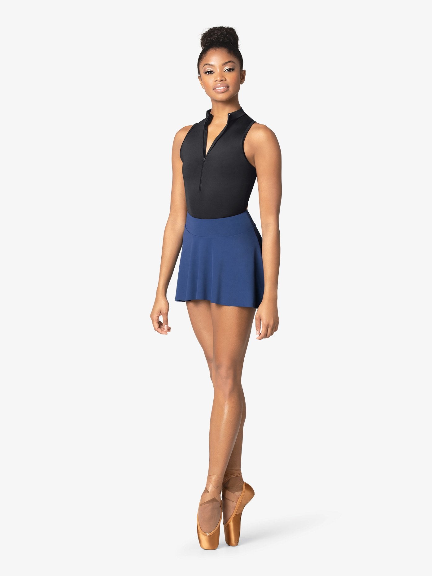 M2 Womens Short High-Low Blue Skirt
