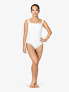 Womens Square Neck Corset White Leotard