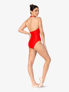 Women's red halter leotard