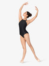 Women's black halter leotard