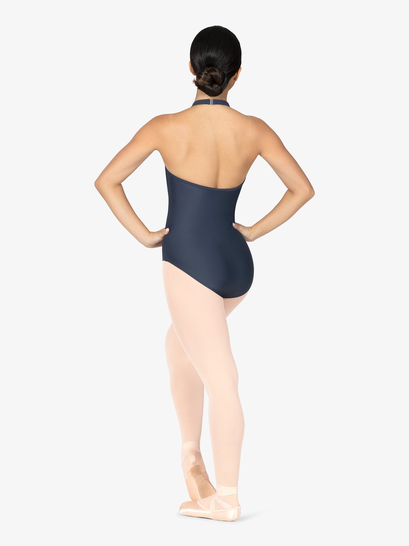 Women's black halter leotard