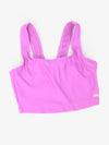 Women's pink cropped tank top with stylish design