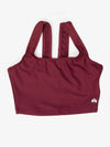 Women's maroon cropped tank top with stylish design