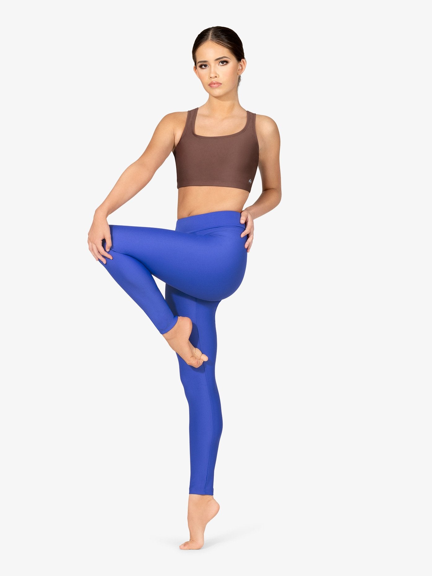 Women’s butter soft blue leggings offering comfort and style