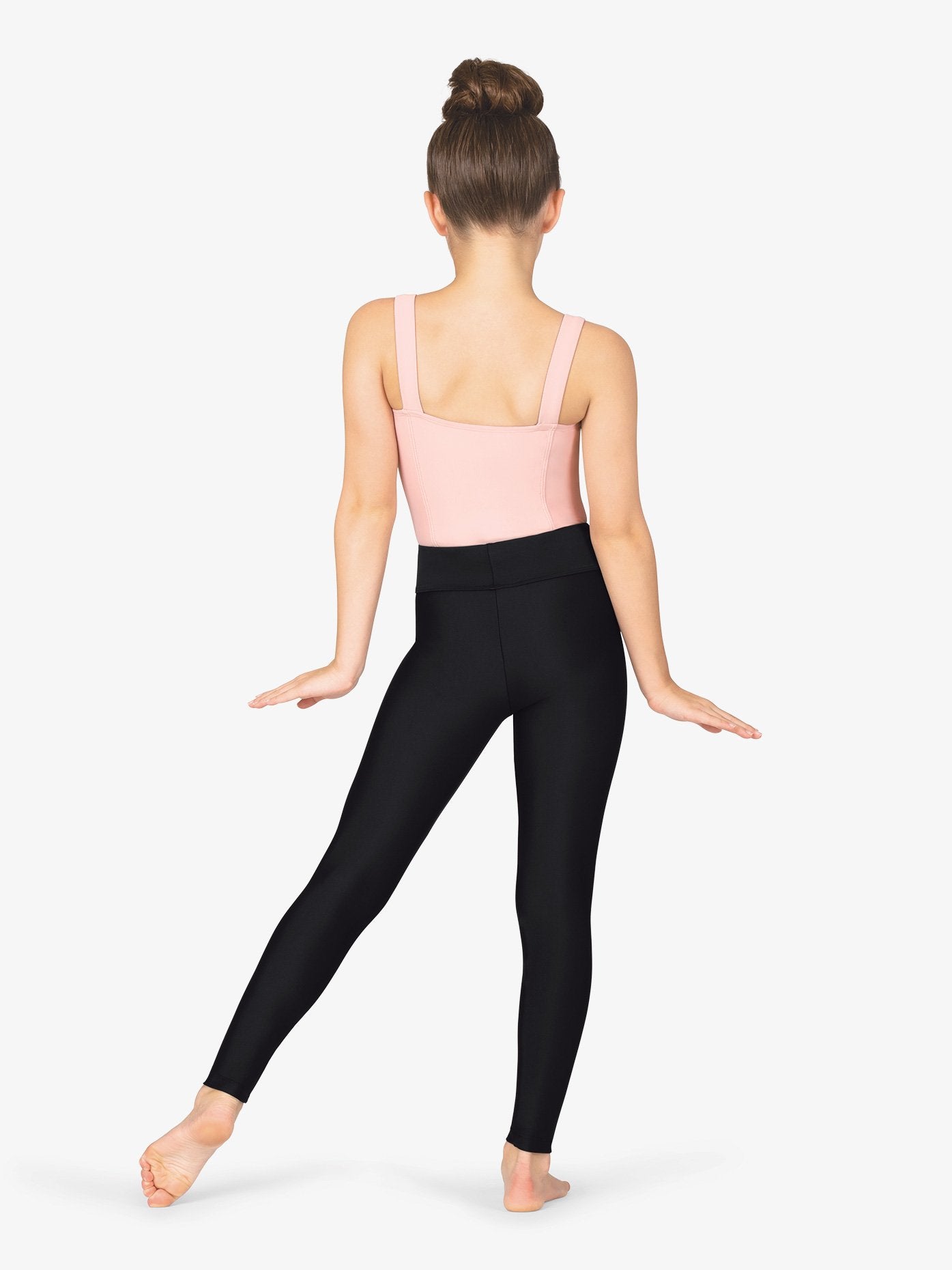 Girl's butter soft black leggings offering comfort and style