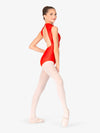 Girls Mock Neck Red Tank Leotard