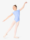 Womens Mock Neck Cap Sleeve Periwinkle Leotard