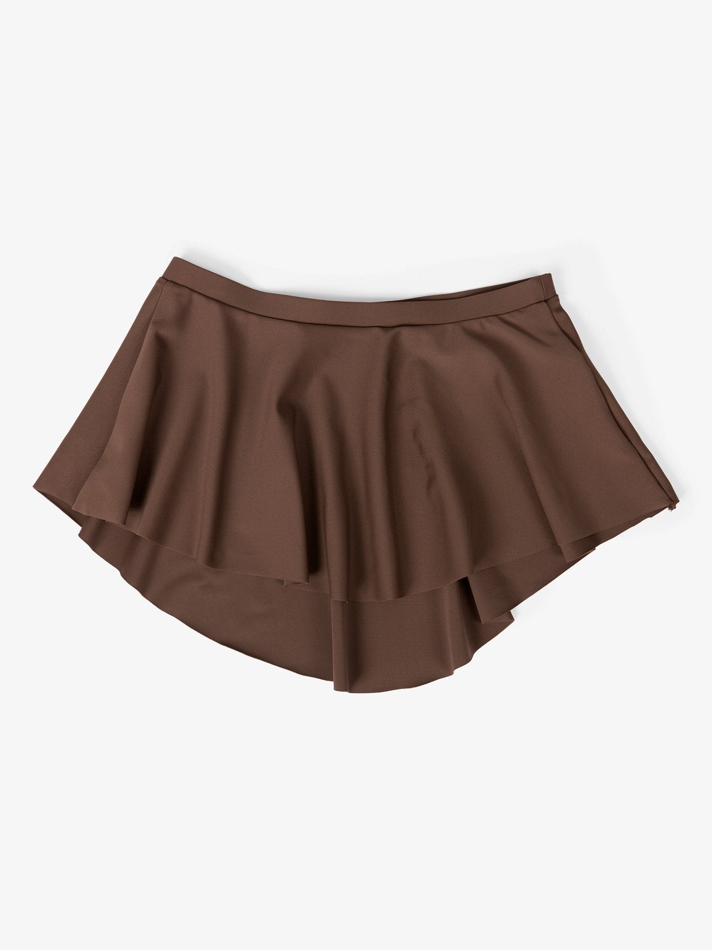 Womens High Low Brown Pull-On Skirt