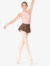 Girls High Low Brown Pull-On Skirt