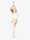 Girls High Low Beige Pull-On Skirt