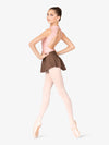 Girls High Low Brown Pull-On Skirt