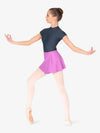 Girls Mock Wrap Pink Pull-On Skirt