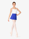 Girls Mock Wrap Blue Pull-On Skirt