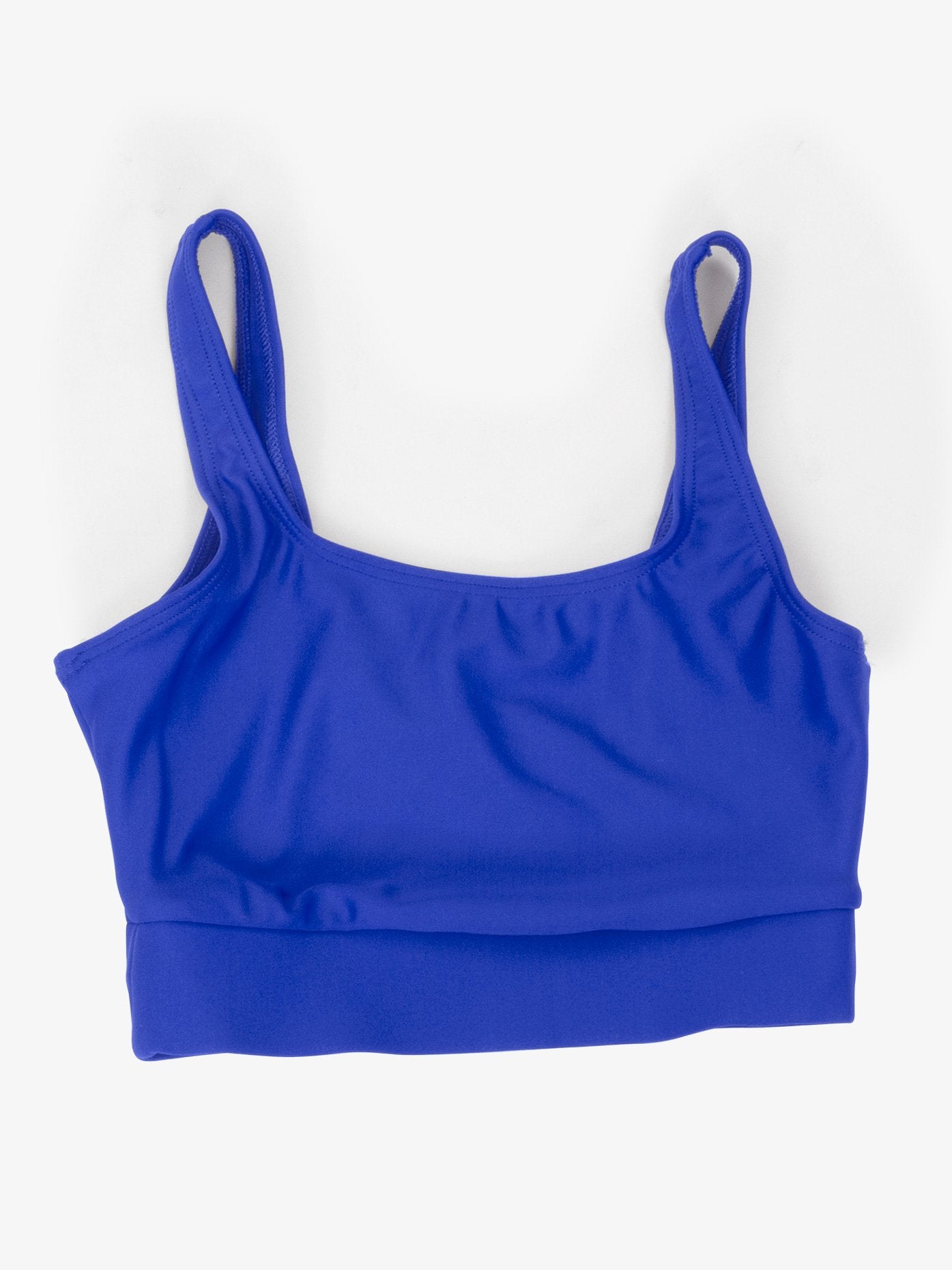 Women’s pinched back blue bra top