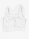 Women’s pinched back white bra top