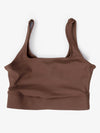 Girl's pinched back brown bra top
