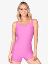 Womens' Pink Pinch Front Tank Biketard