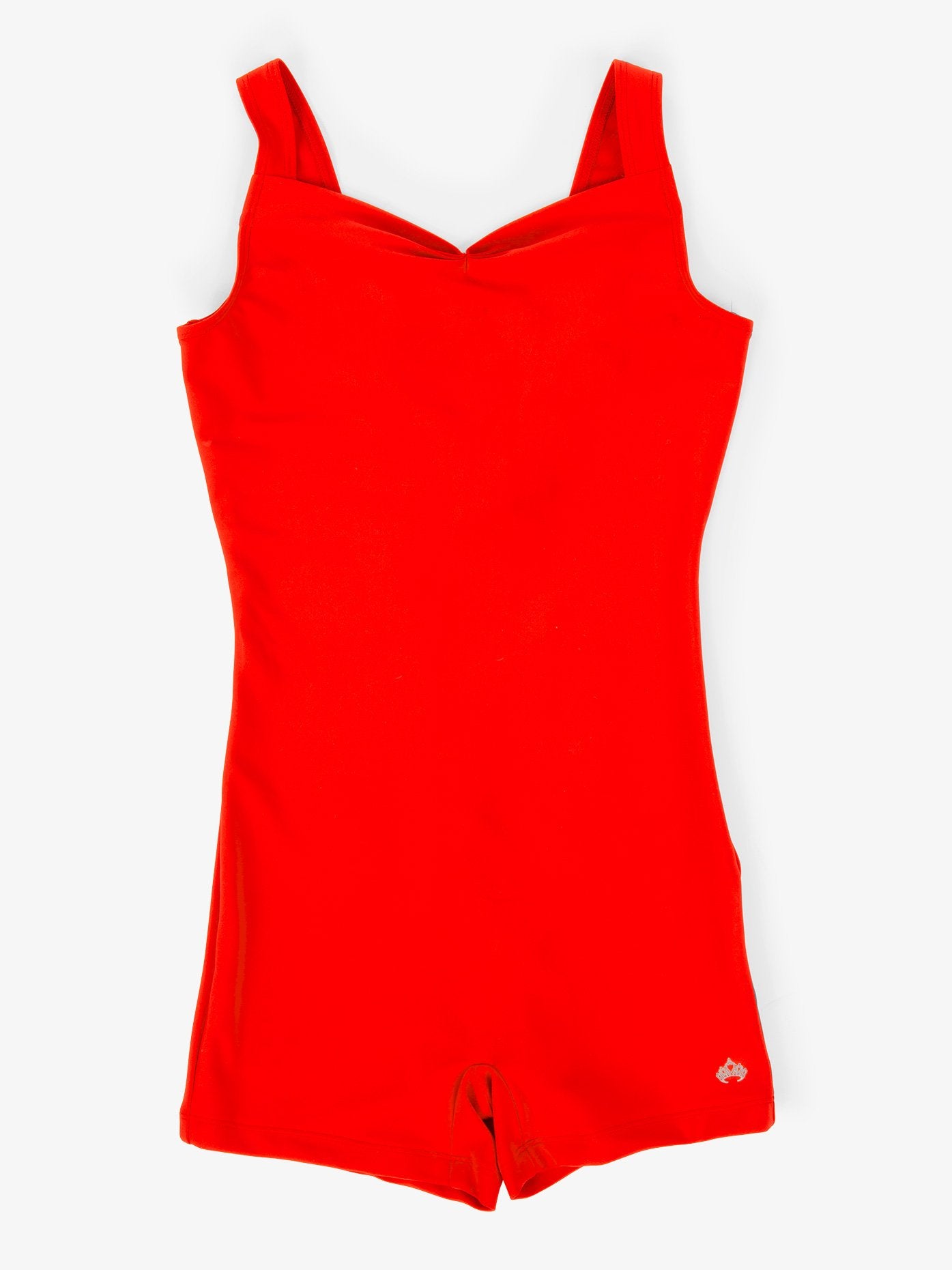 Womens' Red Pinch Front Tank Biketard