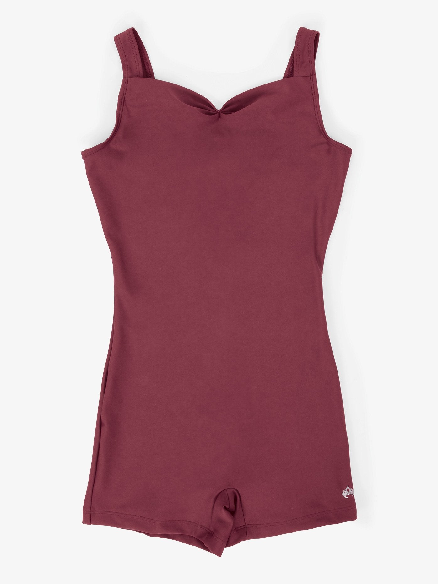 Womens' Maroon Pinch Front Tank Biketard