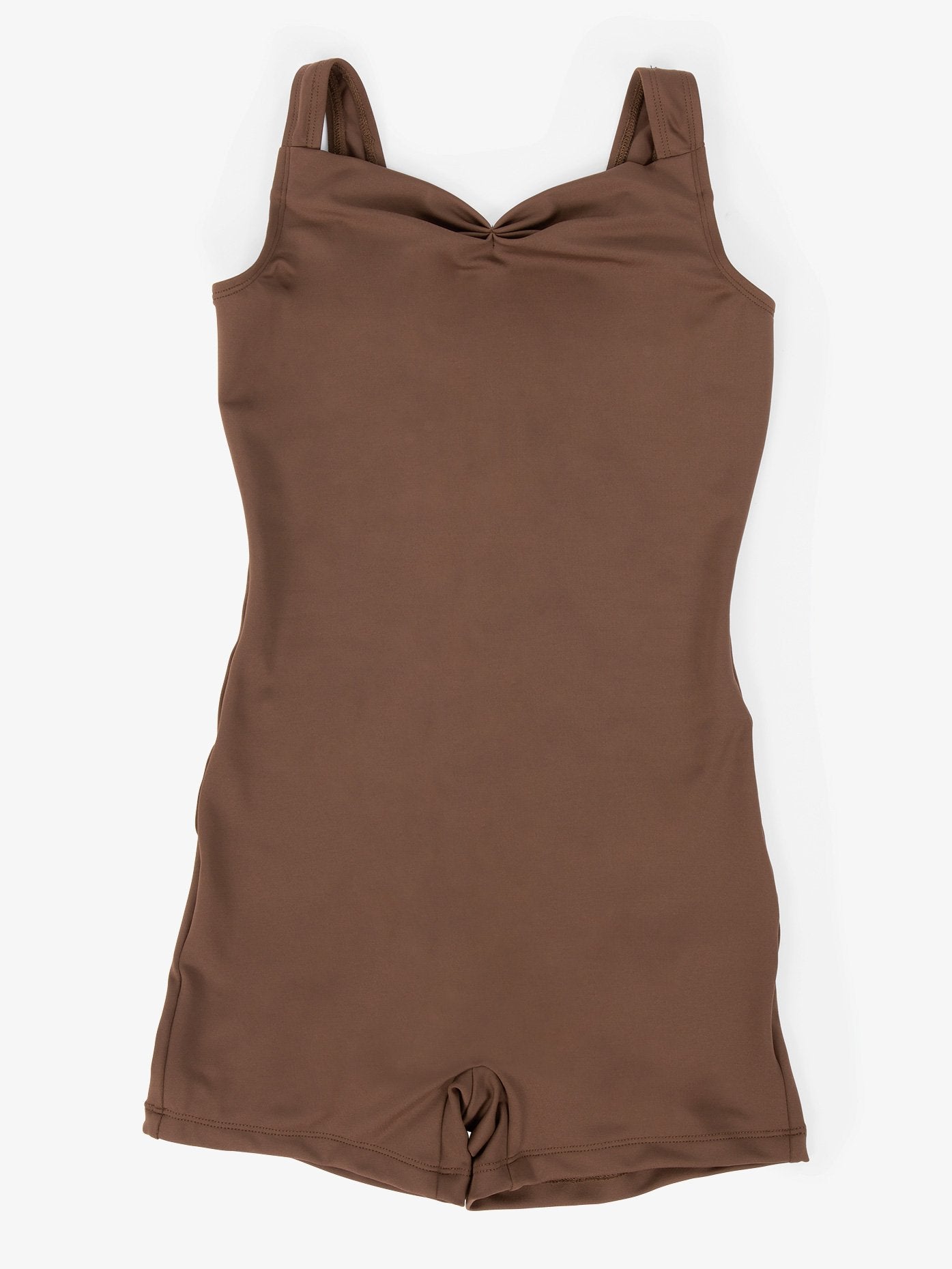 Womens' Brown Pinch Front Tank Biketard