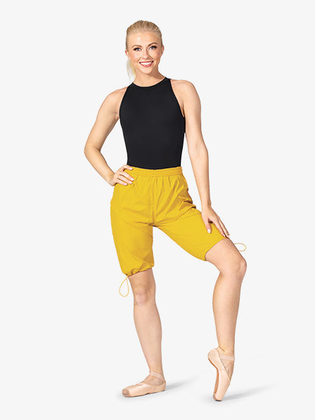 Womens' 3/4-length warm-up yellow pants