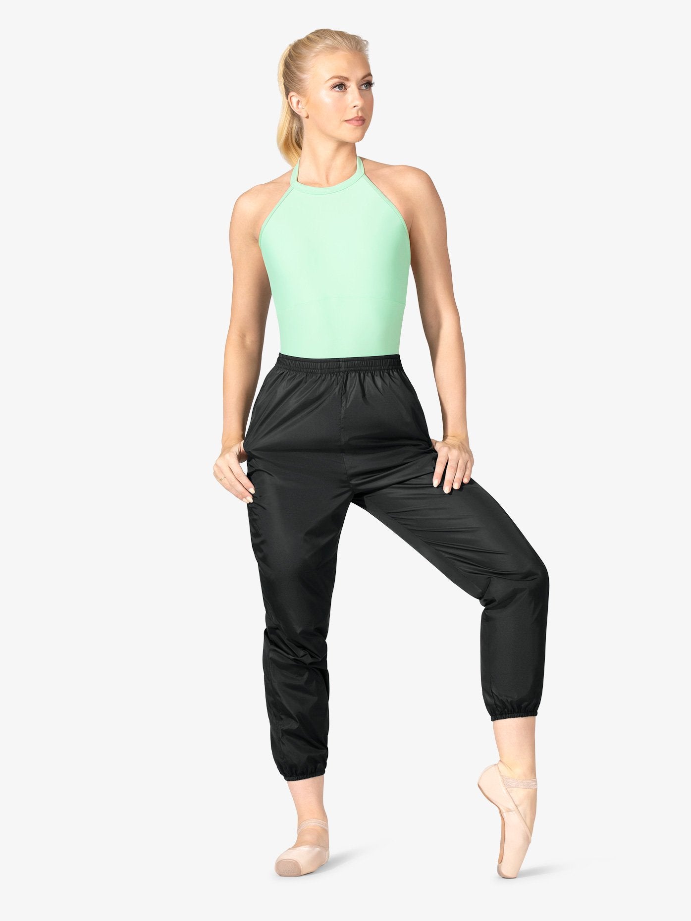 Womens black warm up pants