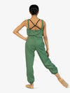 Women's pull-on warm-up green overalls