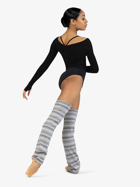 Womens Striped Leg Warmers