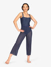 Womens' Wide Leg Navy Mesh Pants