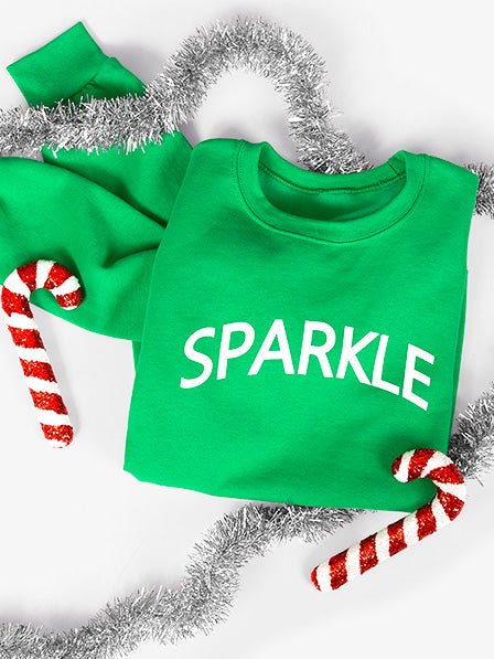 Women's 'Sparkle' holiday sweatshirt with festive design