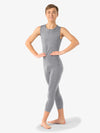 Mens 'Nikkita' High Waist Capri Leggings in Grey